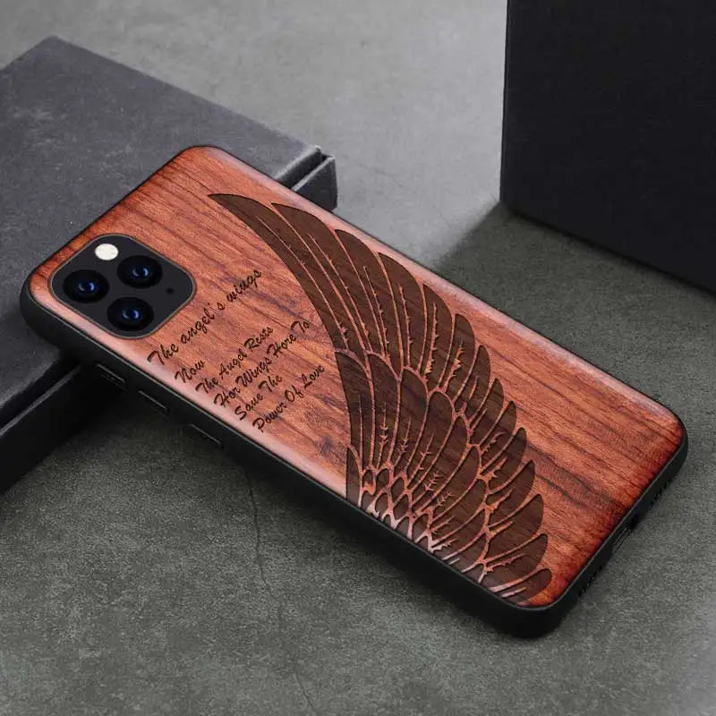 iPhone 15 14 Wood TPU Case