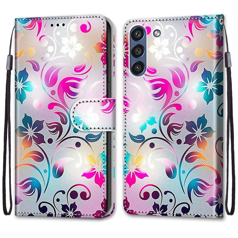 Samsung Galaxy S21 Painted PU Leather Wallet Case