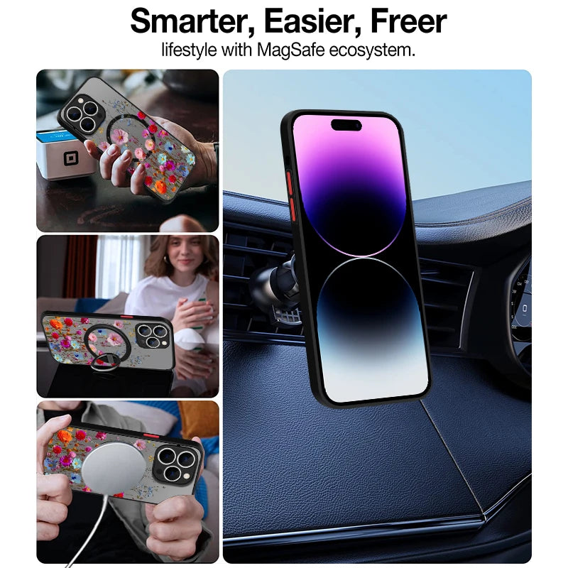 Flower Phone Case For iPhone 16 15 14 Pro Max