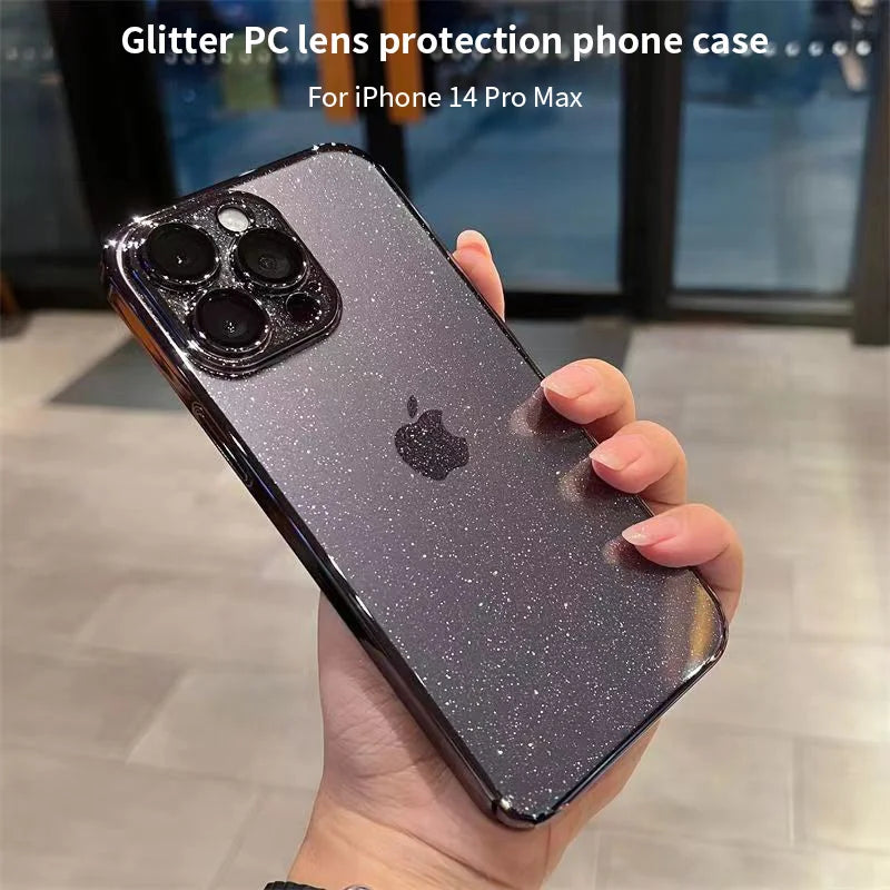 iPhone  15 14 13 12 Electroplated Glitter Phone Case