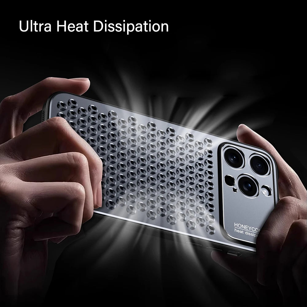 iPhone 15 14 13 Aluminum Alloy Heat Dissipation Phone Case