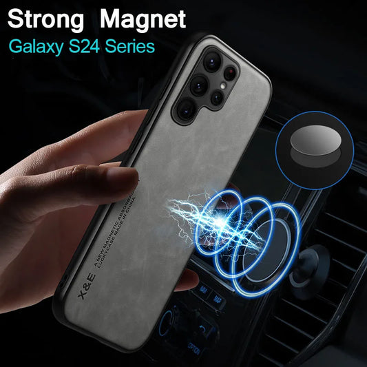 Samsung Galaxy S24  S23 S22 S21 S20 Luxury Magnetic Leather Case