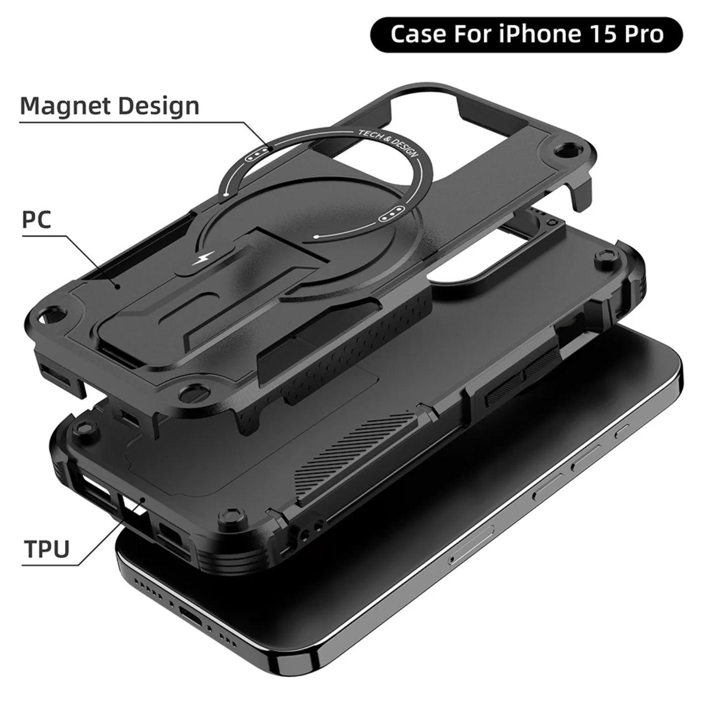 iPhone 15 14 13 12 Hybrid Shockproof Case