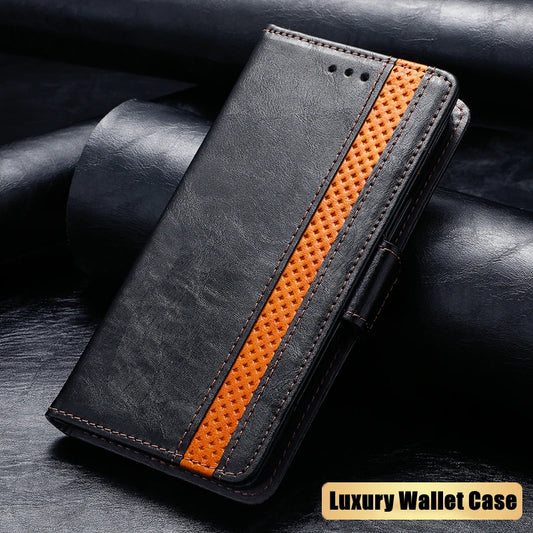 iPhone 15 14 13 12 11 Leather Flip Book Case