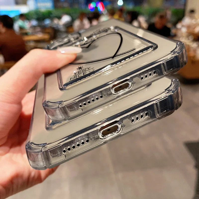 iPhone 15 14 Card Holder Clear Phone Case