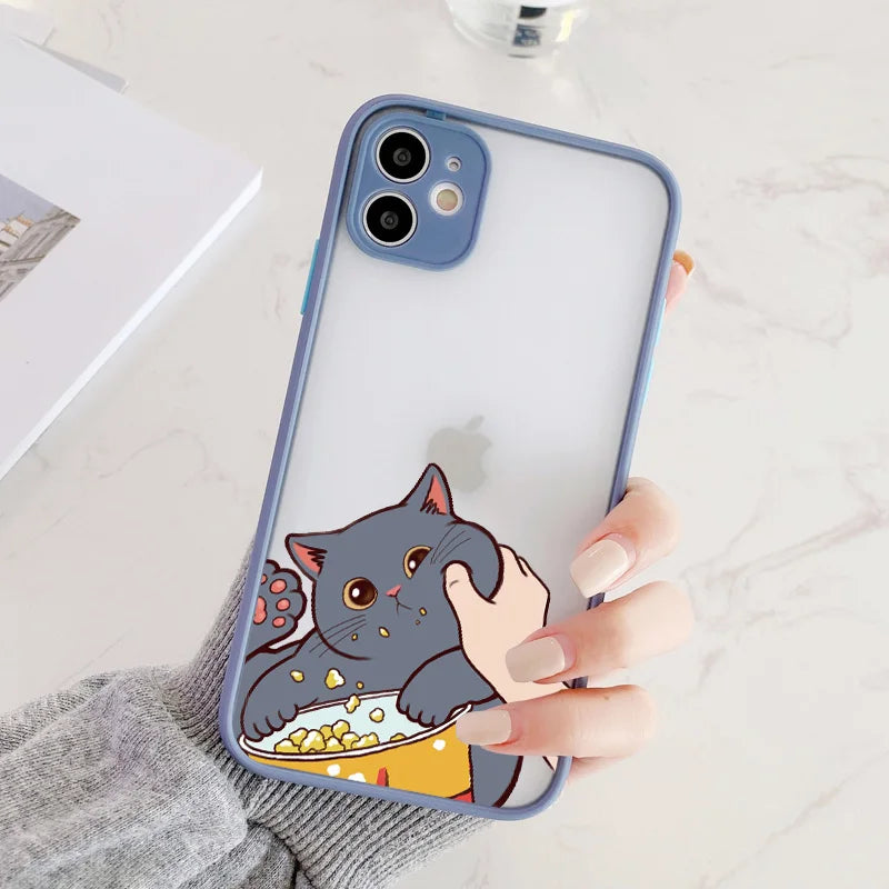 iPhone 15 14 13 Various Style Cat Silicone Case