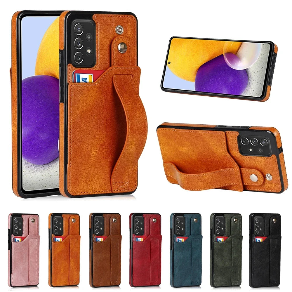 Samsung Galaxy A13 A32 A33 A52 A52s A53 A72 Lederhülle Brieftasche Kartenfach 