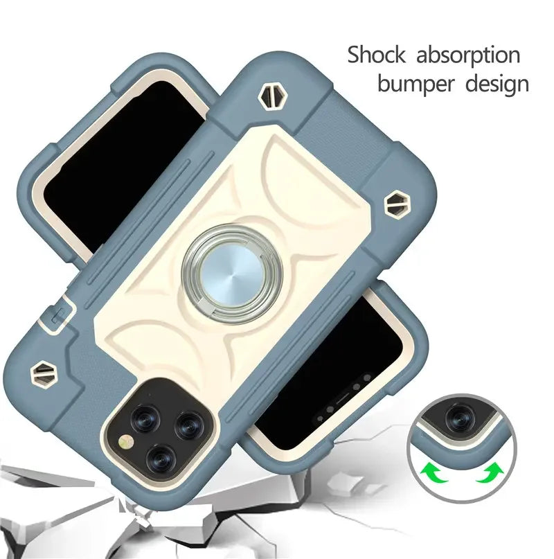 iPhone 15 14 13 Armor Bumper Shockproof Phone Case