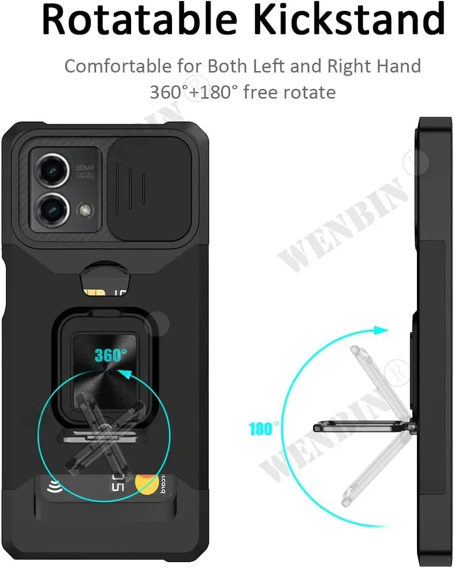 Samsung Galaxy A13 A14 A33 A34 A53 A54 Cubierta de cámara deslizante Anillo de soporte magnético protector resistente 