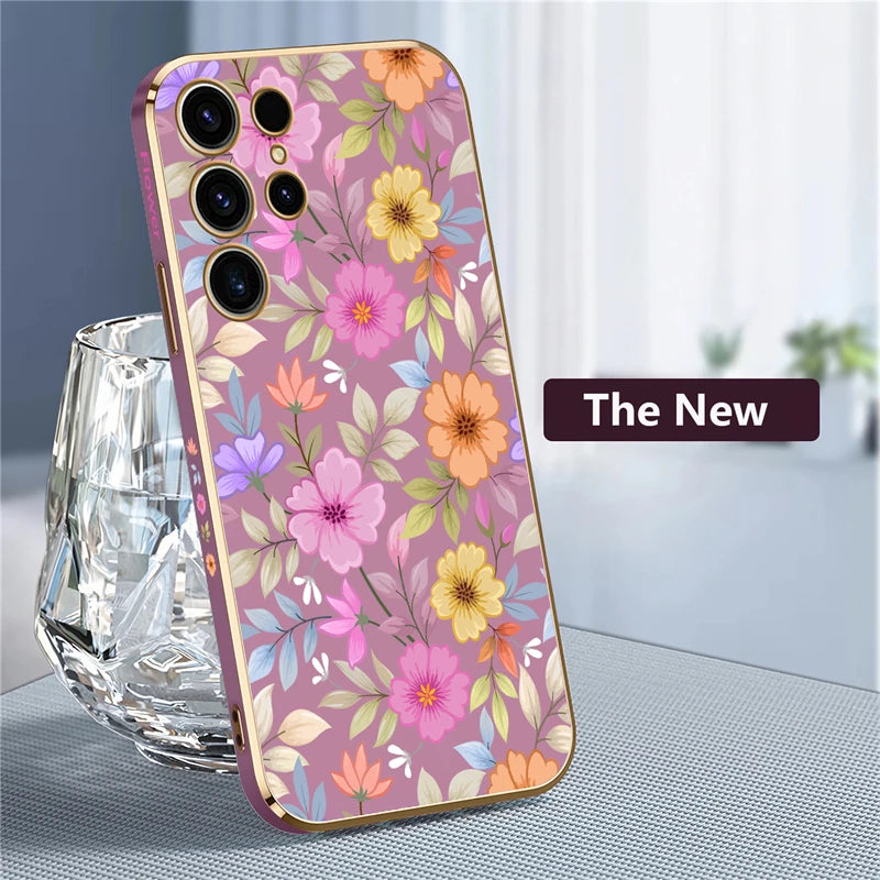 Samsung Galaxy S23 S22 Flower Silicone Case