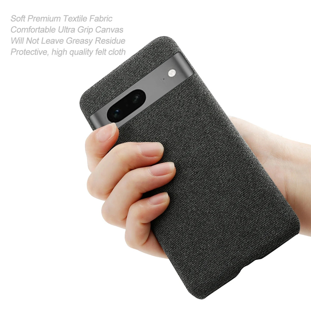 Funda antideslizante de tela de lujo Google Pixel 7a 7 Pro 6 6pro