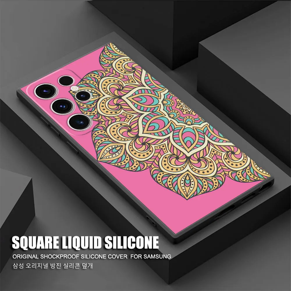 Samsung Galaxy S24 S23 S22 S21 S20 Mandala Luxury Case