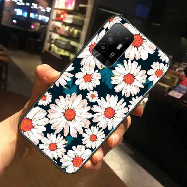 Funda de silicona con relieve de flores 3D para Google Pixel 7 7A 7Pro