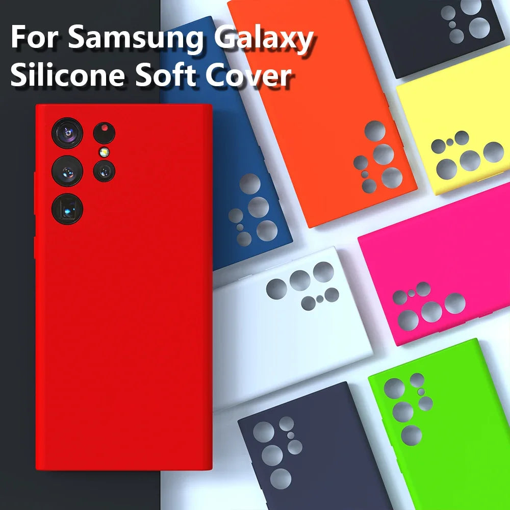 Samsung Galaxy S24 S23 S22 S21 Liquid Silicone Case