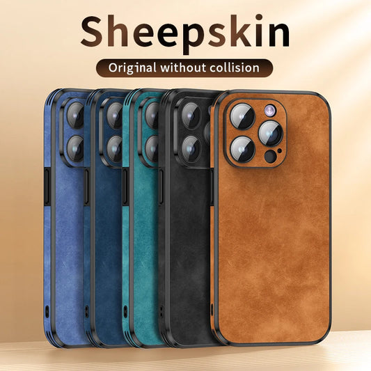 iPhone 15 14 13 12 11  Shockproof Leather Mobile Phone Case