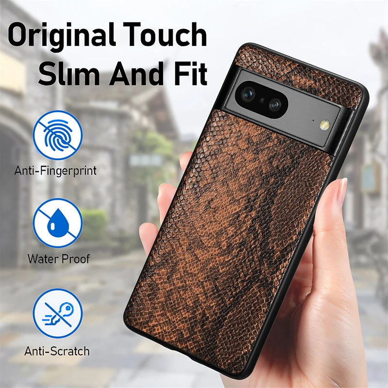 Google Pixel 7 6 Pro 7A 6A Python Snake Pattern Phone Case