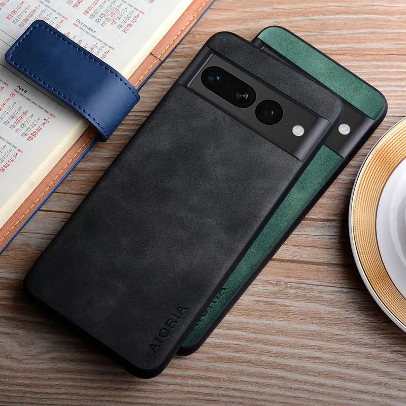 Google Pixel 9 8 7 6  Matte PU Leather Case