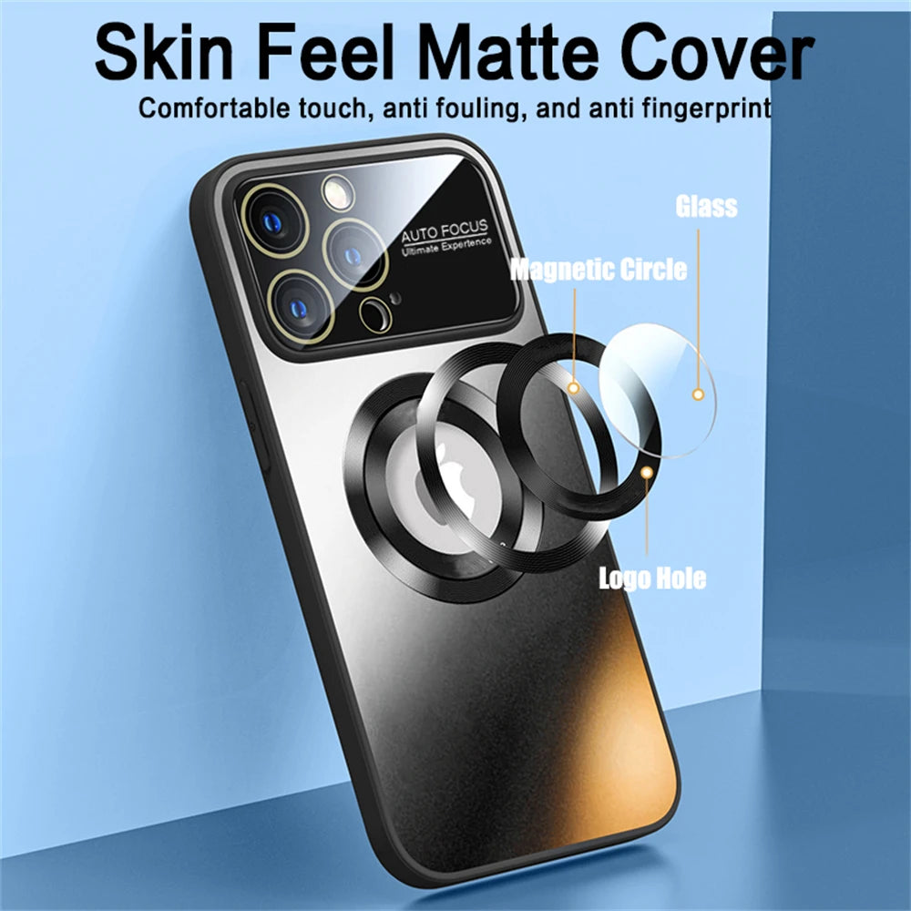 iPhone 15 14 13 12  Luxury Matte Magnetic Charging Case