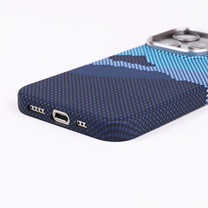 iPhone 15 14 13 12 Geometric Carbon Case