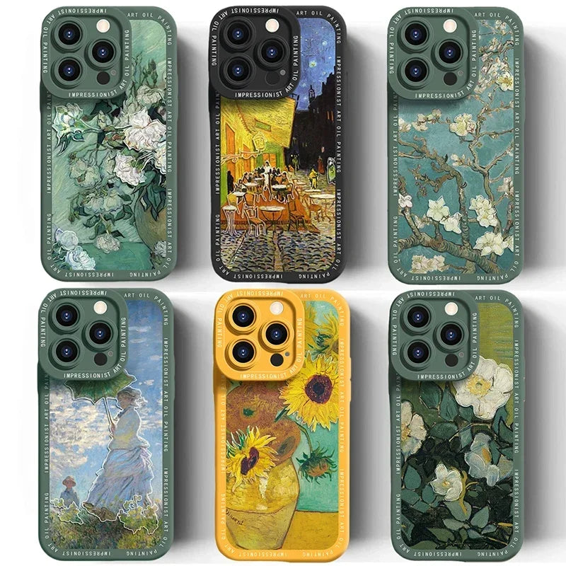 iPhone 15 14 Luxury Art Silicone Case