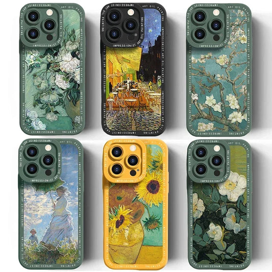 iPhone 15 14 Luxury Art Silicone Case