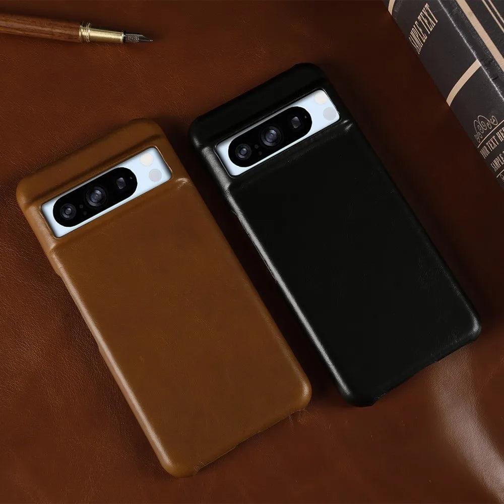 Google Pixel 9 8 6 7 Pro Genuine Leather Case