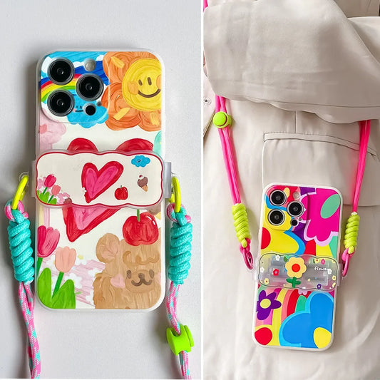 Samsung Galaxy S24 S23 S22 S21 S20 Crossbody Cord Back Clip Case