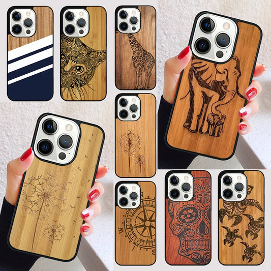 iPhone 15 14 Bamboo Wooden Case