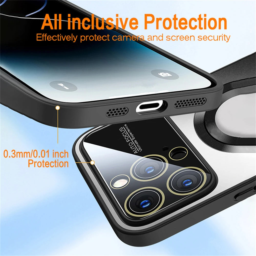 iPhone 15 14 13 12  Luxury Matte Magnetic Charging Case