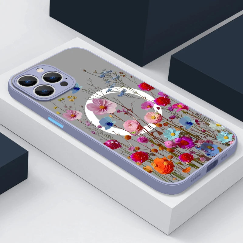 Flower Phone Case For iPhone 16 15 14 Pro Max