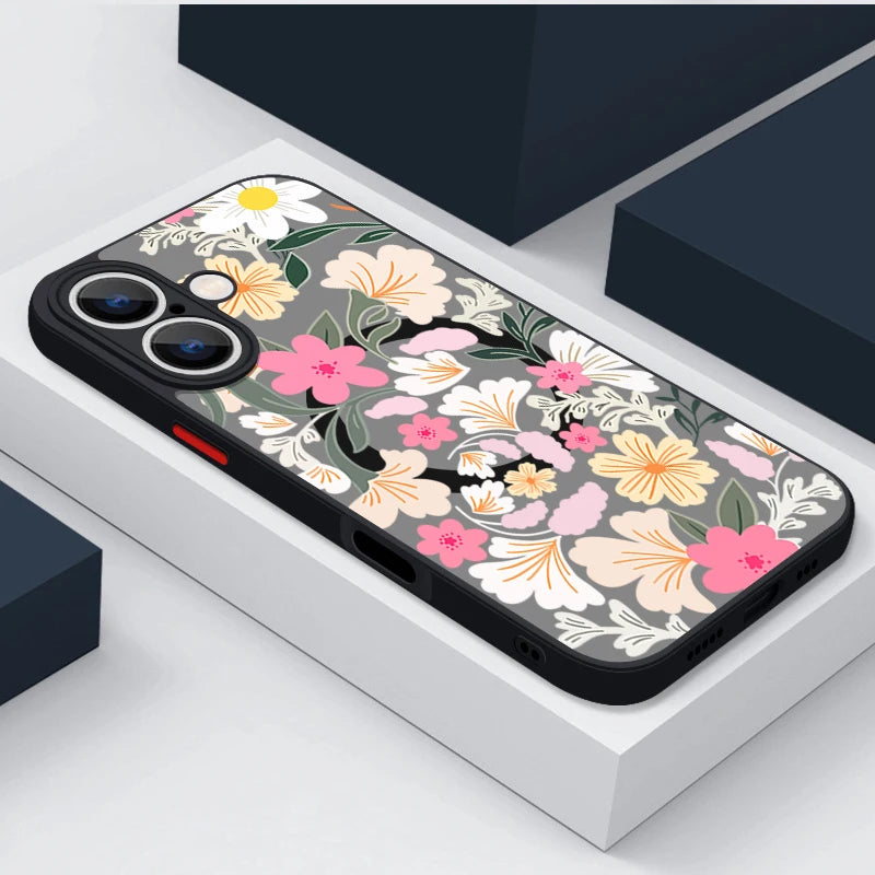 Flower Phone Case For iPhone 16 15 14 Pro Max
