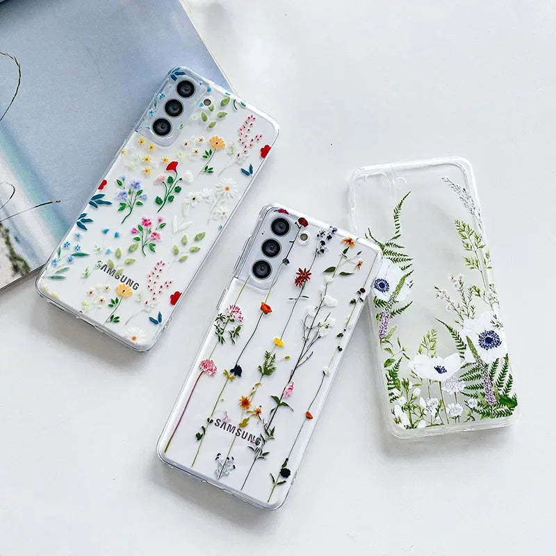 Samsung Galaxy S24 S23 Flower Painted Phone Case