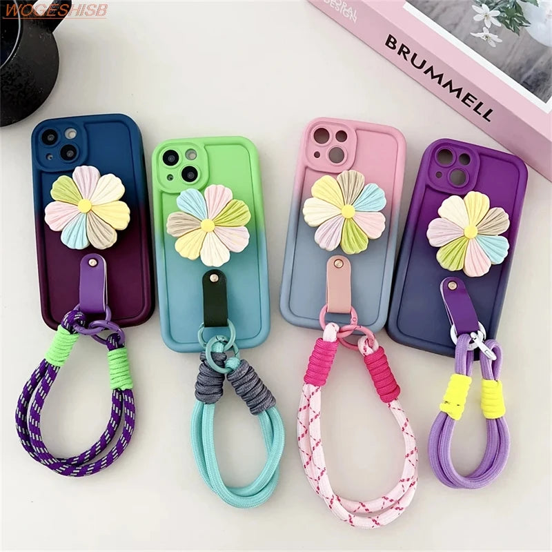 Samsung Galaxy S24 S23 S22 S21 S20 Gradient Flower TPU Case