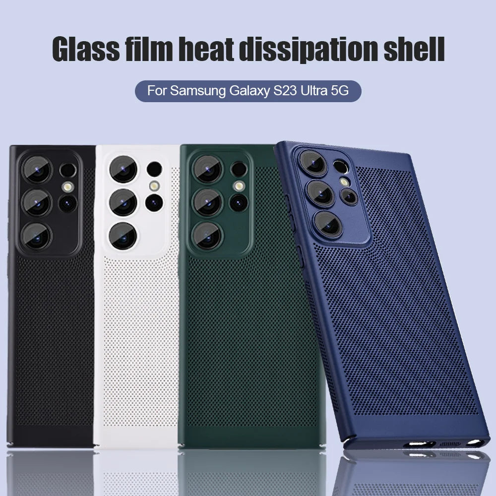 Samsung Galaxy S24 S23 S22 S21 S20 Cooling Lens Protection Case