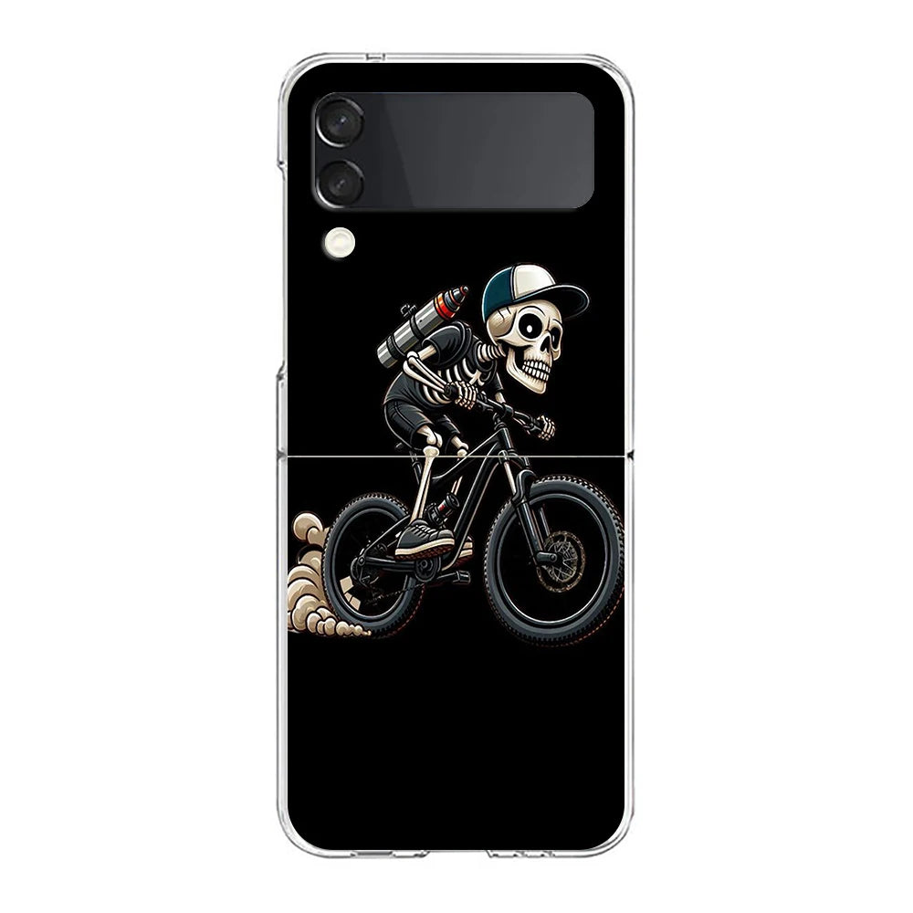 Samsung Galaxy Z Flip 6 5 4 3 Motorcycle Hard PC Phone Case