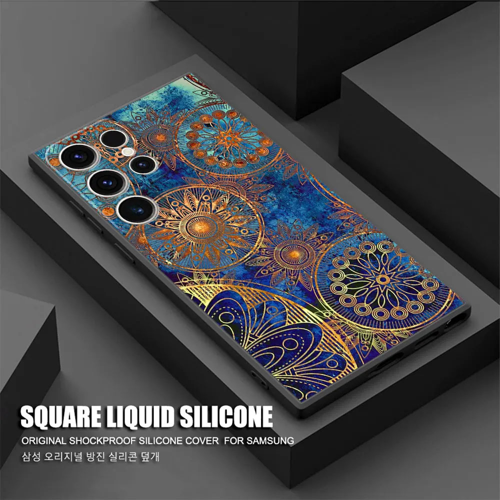 Samsung Galaxy S24 S23 S22 S21 S20 Mandala Luxury Case