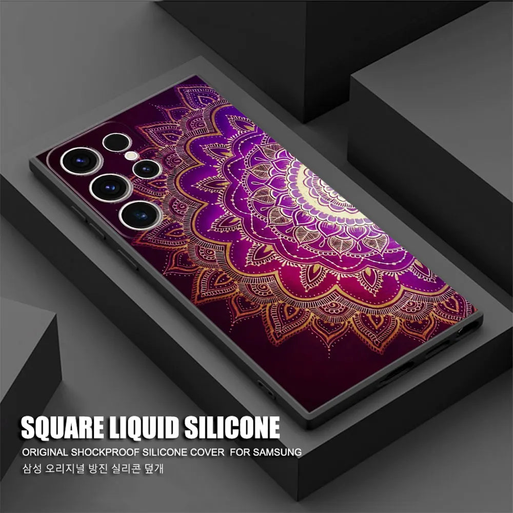 Samsung Galaxy S24 S23 S22 S21 S20 Mandala Luxury Case