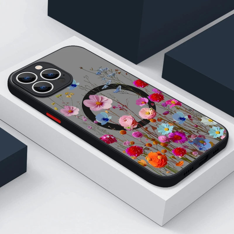 Flower Phone Case For iPhone 16 15 14 Pro Max