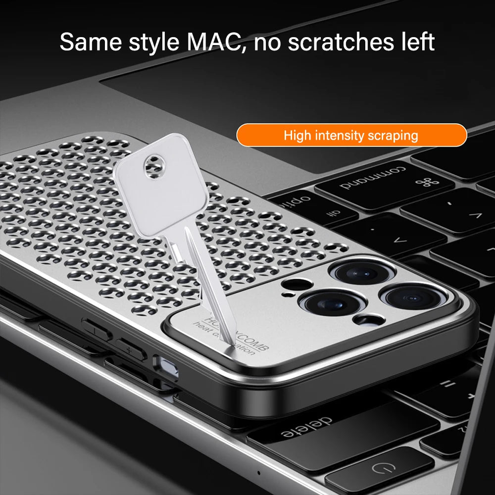 iPhone 15 14 13 Aluminum Alloy Heat Dissipation Phone Case