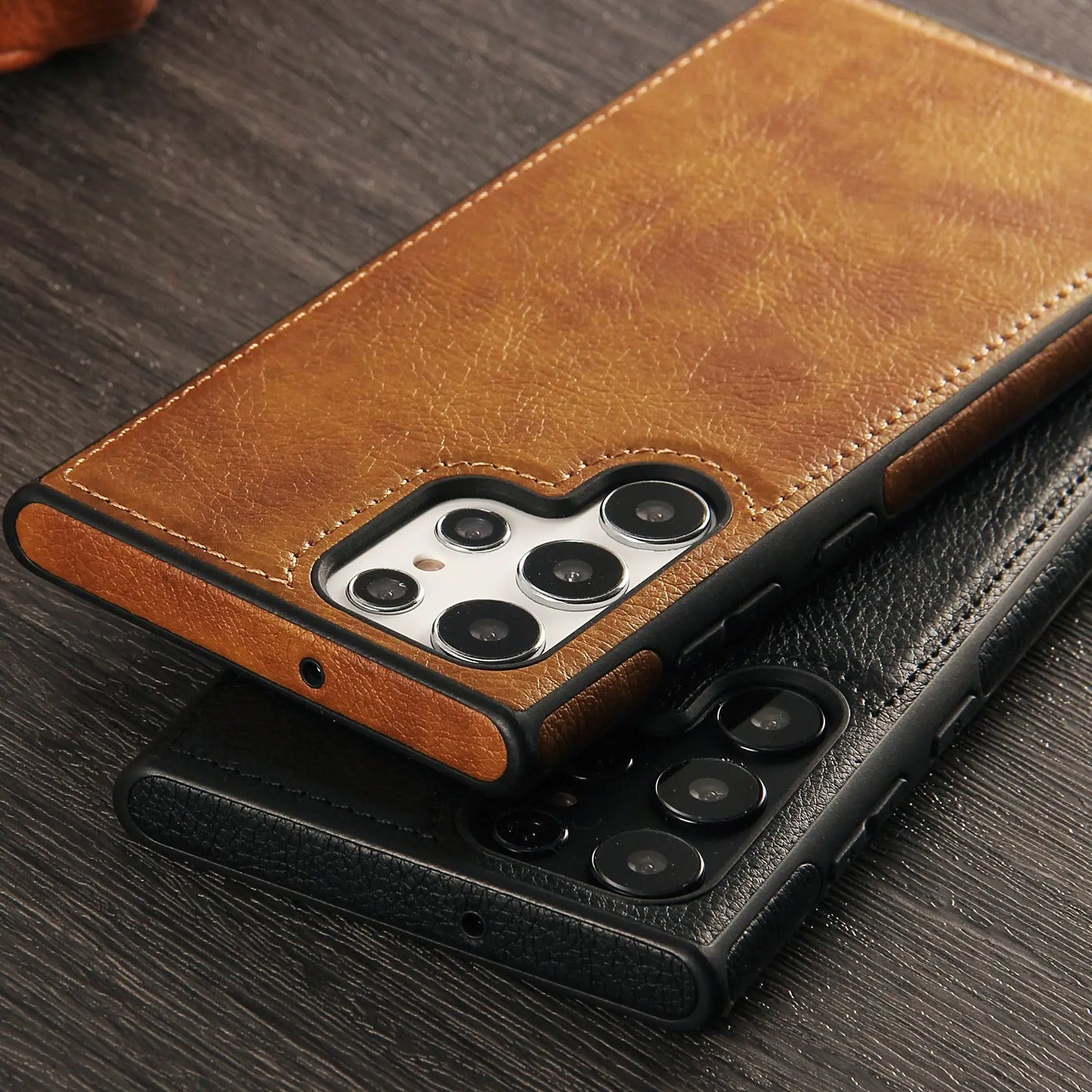 Samsung S24 S23 S22 PU Leather Texture Phone Case