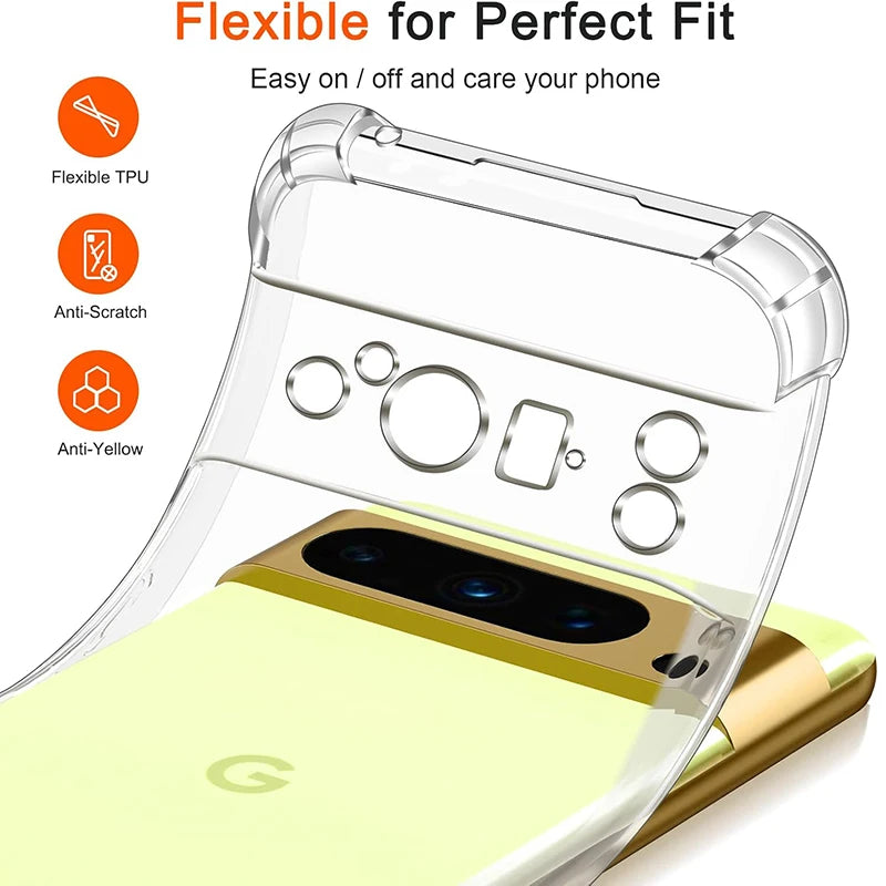 Google Pixel 9 8 7 6 Silicone Soft Shockproof Case