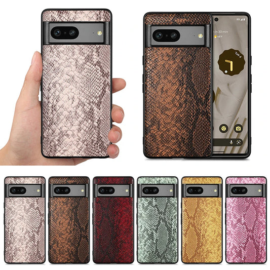 Google Pixel 7 6 Pro 7A 6A Python Snake Pattern Phone Case