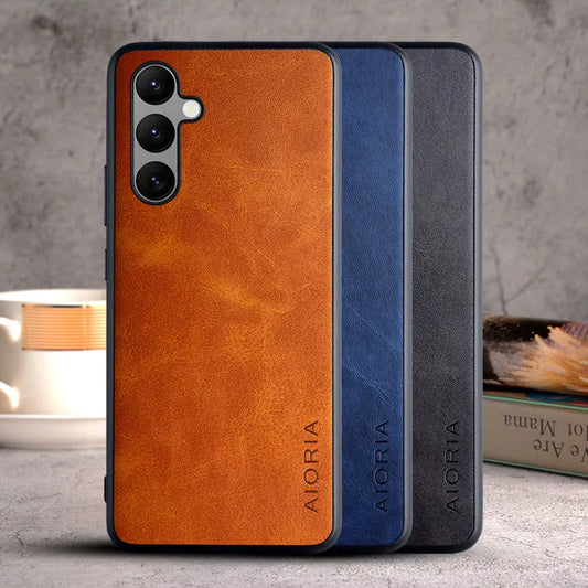 Samsung Galaxy S24 S23 S22 S21 Vintage Leather Case