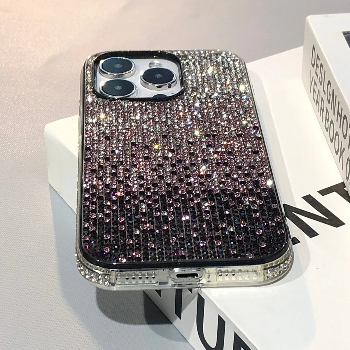 iPhone 15 14 13 12 11 Shiny Diamond Bumper Frame Case