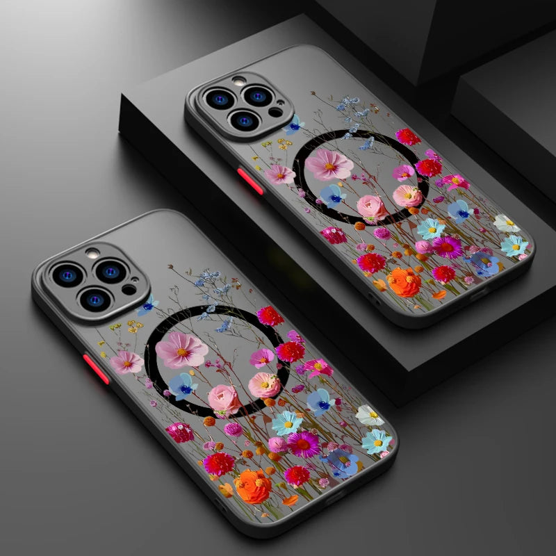 Flower Phone Case For iPhone 16 15 14 Pro Max