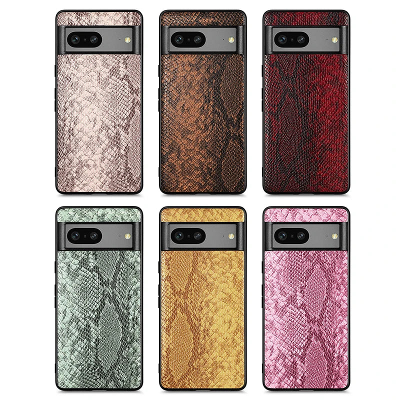 Google Pixel 7 6 Pro 7A 6A Python Snake Pattern Phone Case