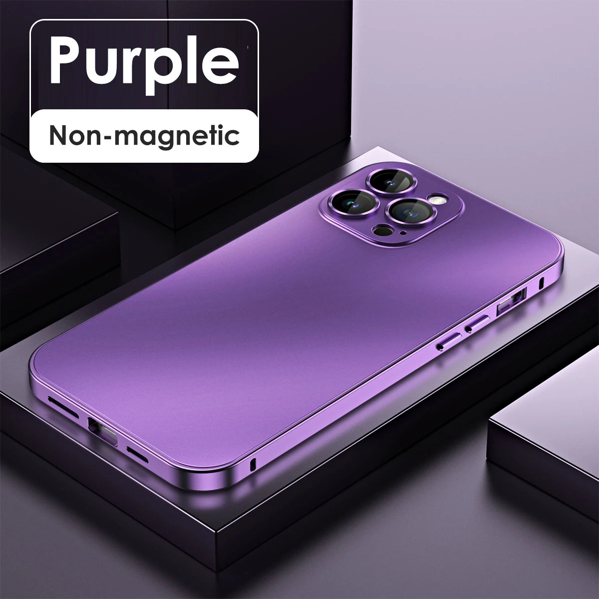 iPhone 15 14 Aluminum Metal Frame Magnetic Case