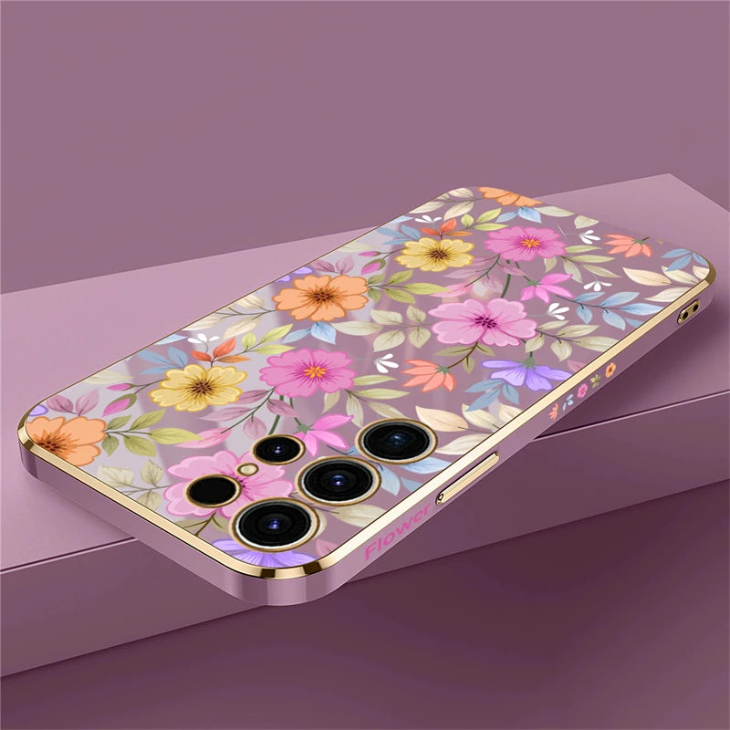 Samsung Galaxy S23 S22 Flower Silicone Case