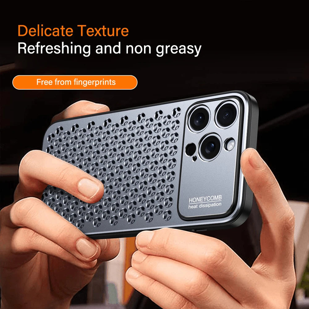 iPhone 15 14 13 Aluminum Alloy Heat Dissipation Phone Case