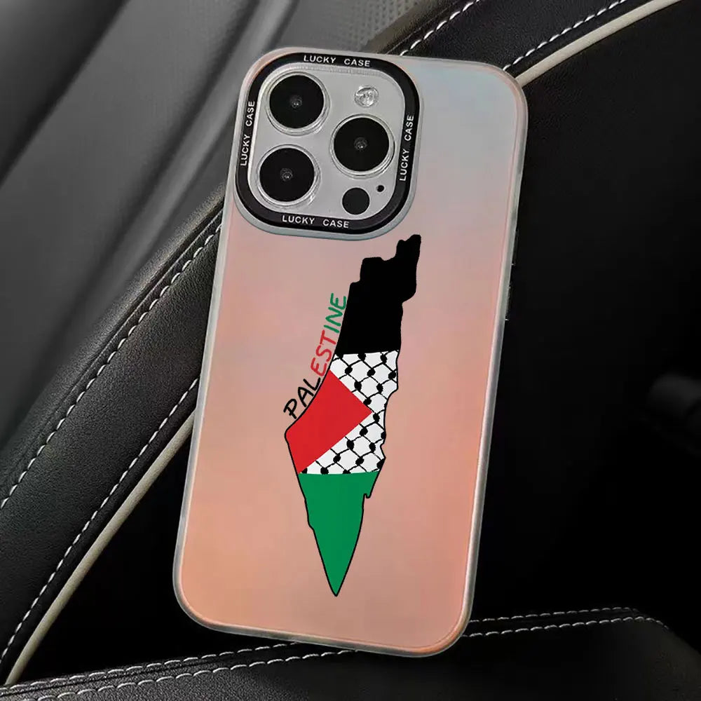 iPhone 15 14 Palestine Flag Map Case